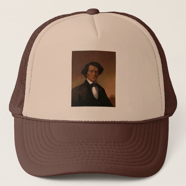 Painted Frederick Dougla$$ Free Abolitionist 1845 Trucker Hat (Front)