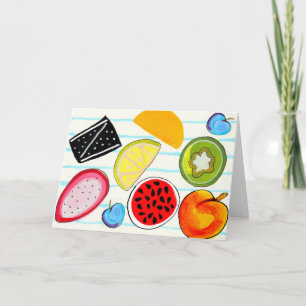 Painted Fruit Illustration Greeting Card