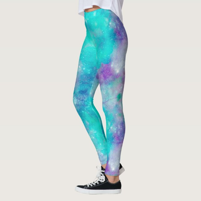 Painted Galaxy Series Design 5  Leggings (Left)