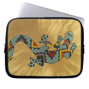 Painted gecko lizard on wall, Tucson, Arizona, Laptop Sleeve