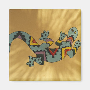 Painted gecko lizard on wall, Tucson, Arizona, Magnet