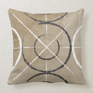 Painted Geometric Circle Print Cushion