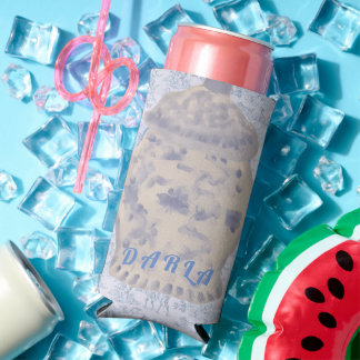 Painted Ginger Jar Bottle CAN COOLER