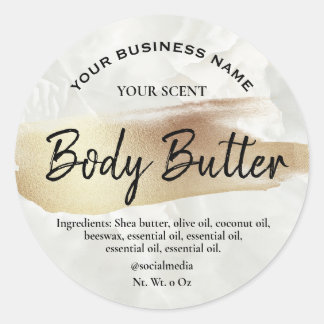 Painted Gold With Marble Body Butter Labels