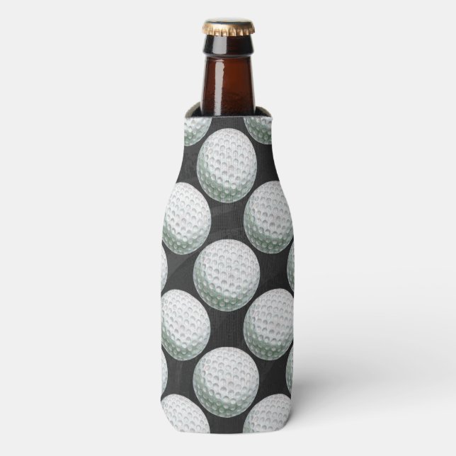 Painted Golf Ball Pattern Bottle Cooler (Bottle Front)