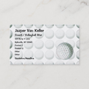 Painted Golf Ball Pattern Business Card