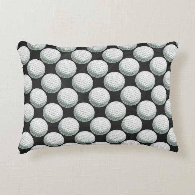 Painted Golf Ball Pattern Decorative Cushion (Front)