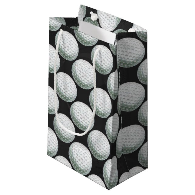 Painted Golf Ball Pattern Small Gift Bag (Front Angled)