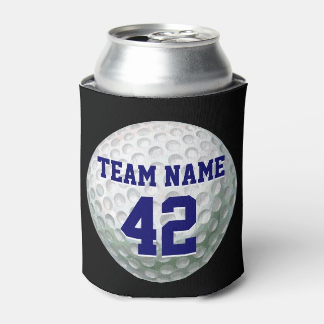 Painted Golf Ball with Name Can Cooler (Can Front)