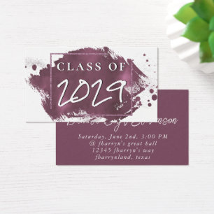 Painted Grad Mauve Pink Splatter Graduation
