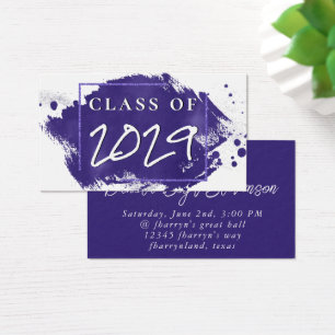 Painted Grad   Violet Graduation Announcement