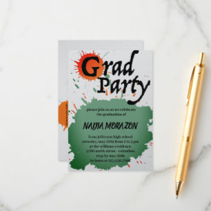 Painted Graduation Party Enclosure Card