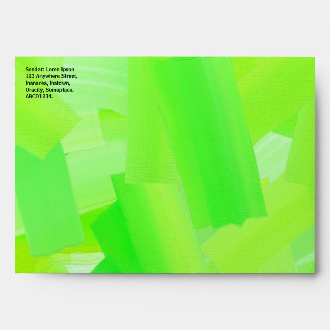 Painted Green Envelope (Front)