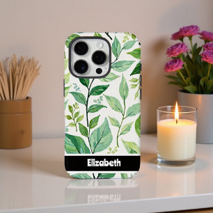 Painted Green Foliage Smartphone Accessory iPhone 16 Pro Case