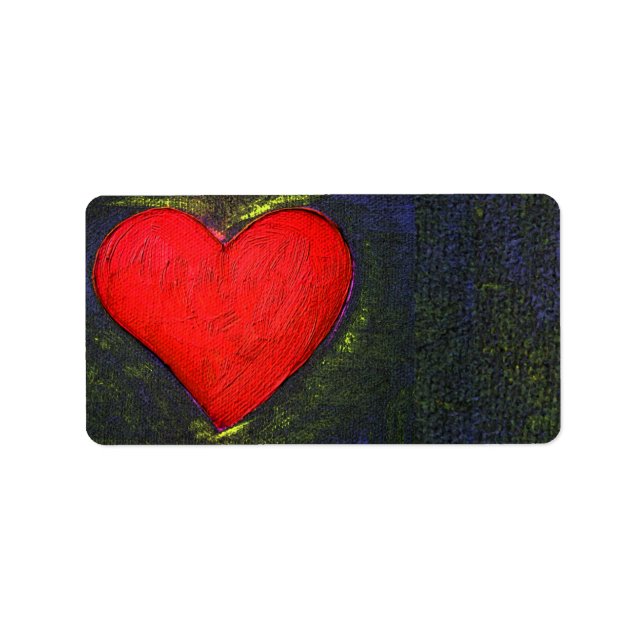 Painted Heart Address Label (Front)