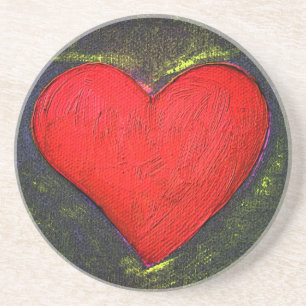Painted Heart Coaster