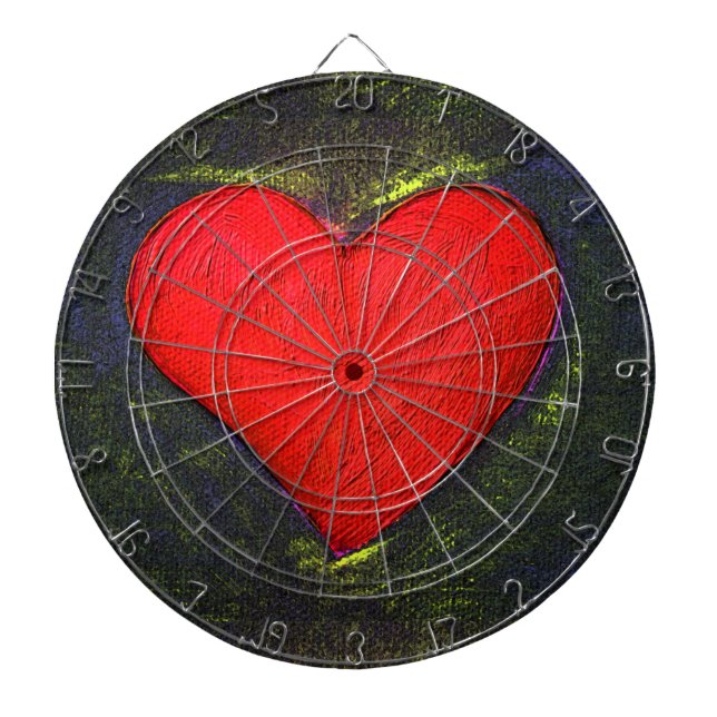 Painted Heart Dartboard (Front)