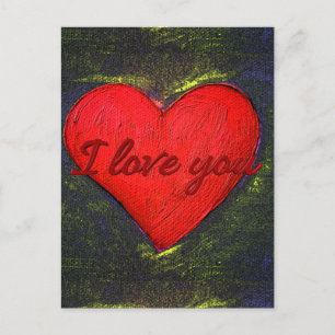 Painted Heart Postcard