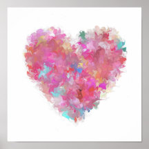 Painted Heart Poster