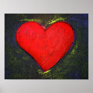 Painted Heart Poster