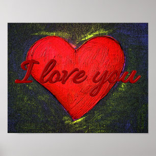 Painted Heart Poster