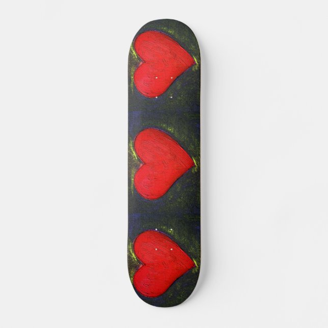 Painted Heart Skateboard (Front)