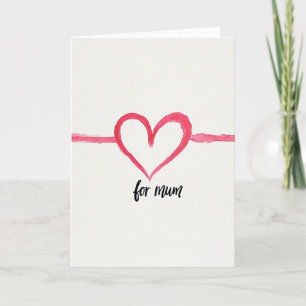 Painted Heartfelt Mother Card