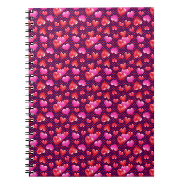 Painted Hearts Valentine's Day Gift Notebook (Front)