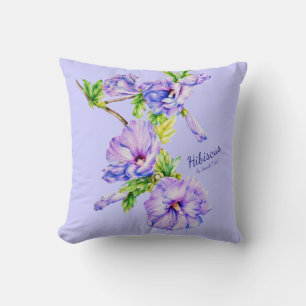 Painted Hibiscus syriacus fine art pillow