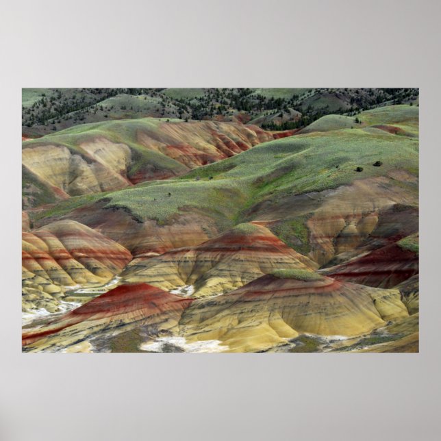 Painted Hills, John Day Fossil Beds, Mitchell Poster (Front)