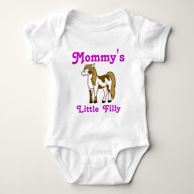 Painted Horse Custom Kids Shirt with Pink Text (Front)