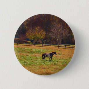 Painted Horse in the Distance 6 Cm Round Badge
