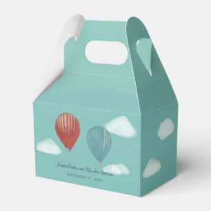 Painted Hot Air Balloons Custom Wedding Favour Box