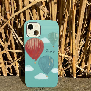 Painted Hot Air Balloons Personalised iPhone 14 Case