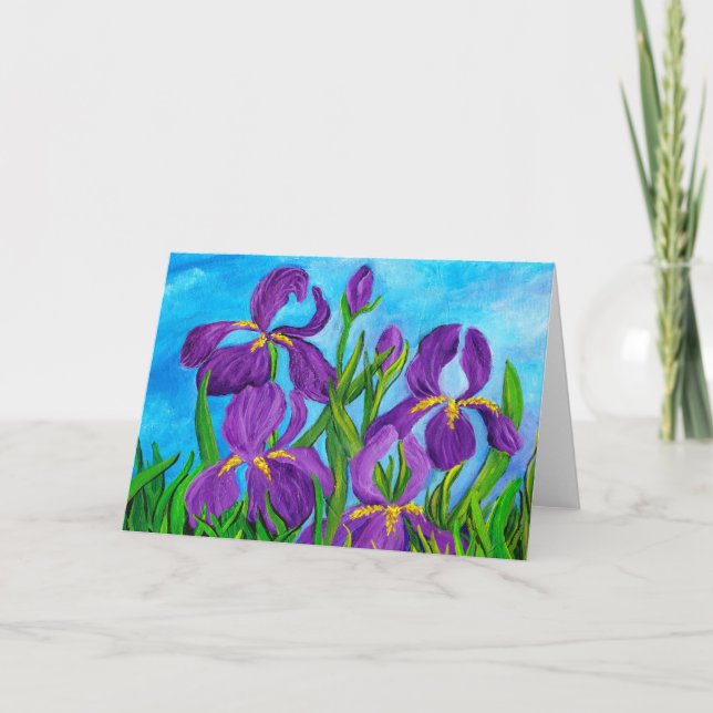 Painted Iris Card (Front)