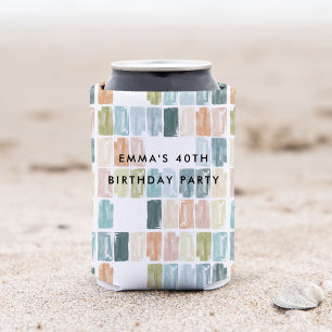 Painted Jewels Watercolor Personalised Can Cooler
