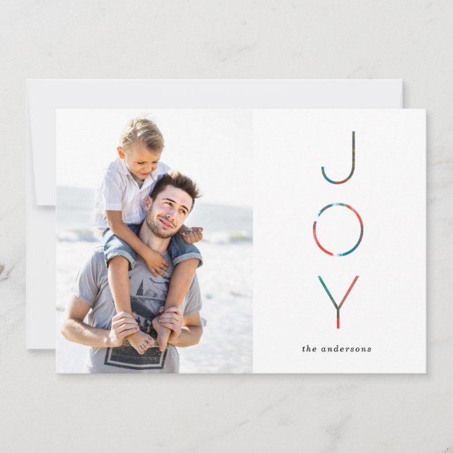 Painted Joy Holiday Photo card (Front)