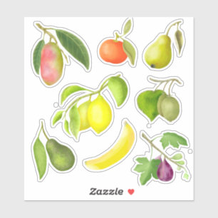 Painted Juicy Fruits Scrapbook Stationery