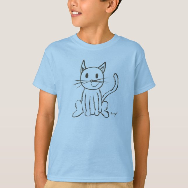 Painted Kitty Kids Basic T-Shirt (Front)