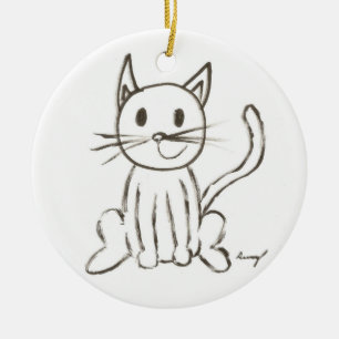 Painted Kitty "Kitty's 1st Christmas" Ornament