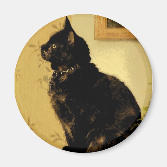 Painted Kitty Magnet (Front)
