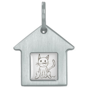 Painted Kitty Pet Tag