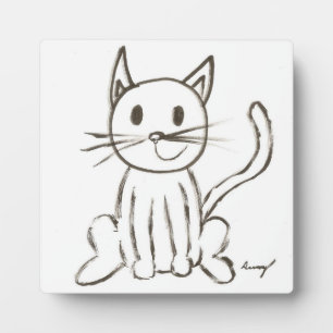 Painted Kitty Plaque