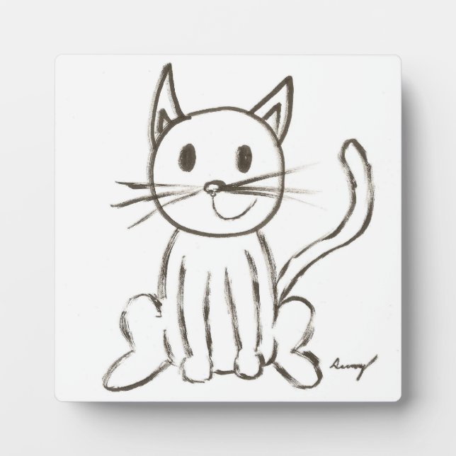 Painted Kitty Plaque (Front)