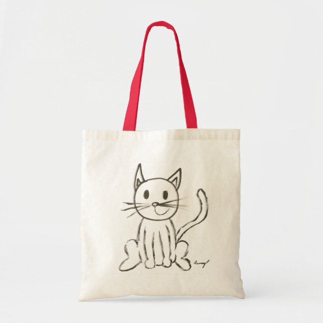 Painted Kitty Tote Bag (Front)