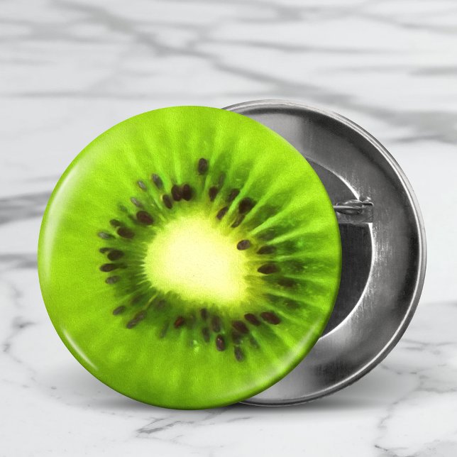 Painted Kiwi Fruit 7.5 Cm Round Badge (Creator Uploaded)