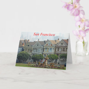 Painted Ladies, San Francisco, California Card