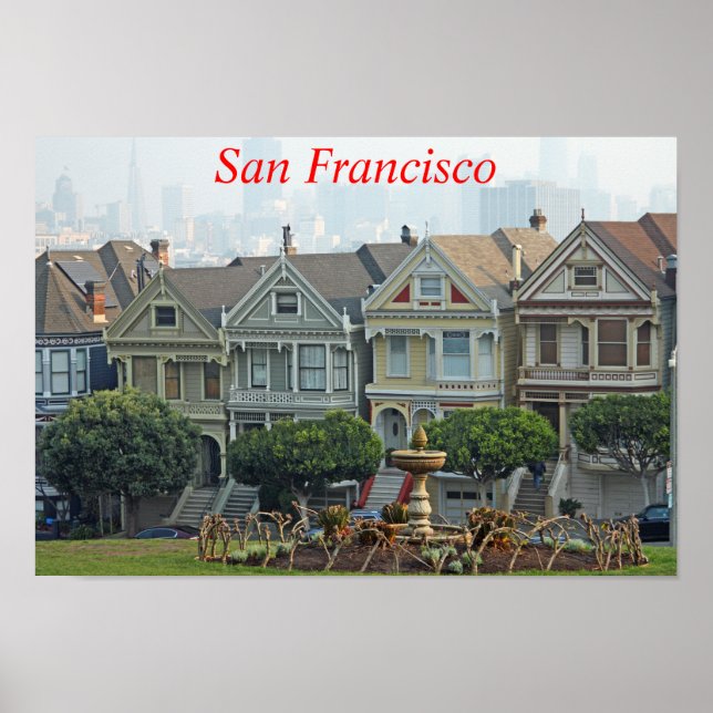 Painted Ladies, San Francisco, California Poster (Front)
