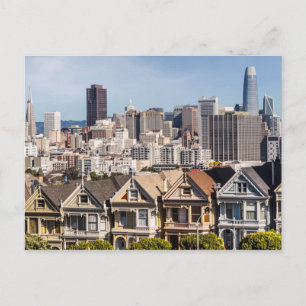 Painted Ladies Victorian Homes in San Francisco Postcard
