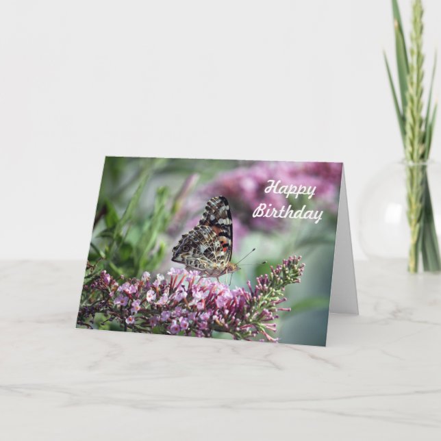Painted Lady Birthday Card (Front)